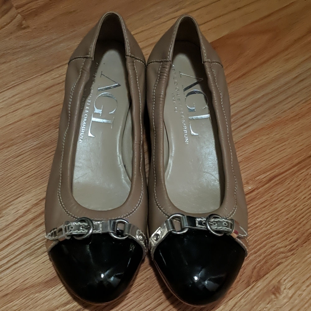 AGL cap toe ballet flats size 37/7